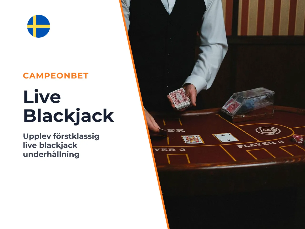 Marknadsledande live blackjack-bord hos svenska operatörer