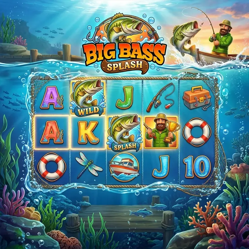 Big Bass Splash demo-spel, bonusar och