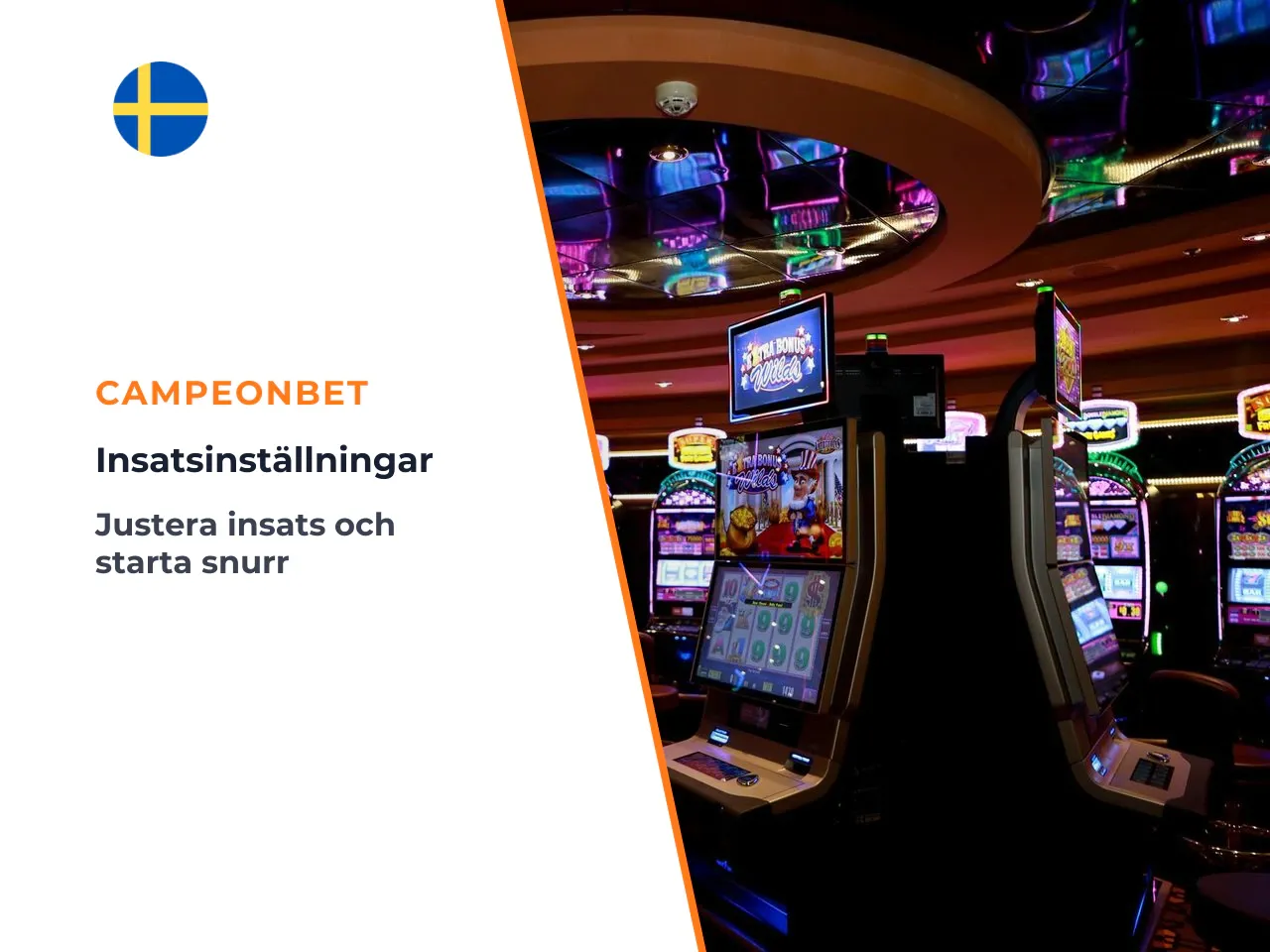 Insatsval och att starta snurr. Du